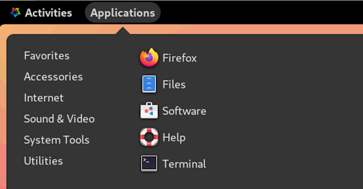 AlmaLinux GUI – no taskbar or application shortcuts